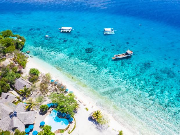 Sumilon island beach Oslob, Cebu, Philippines