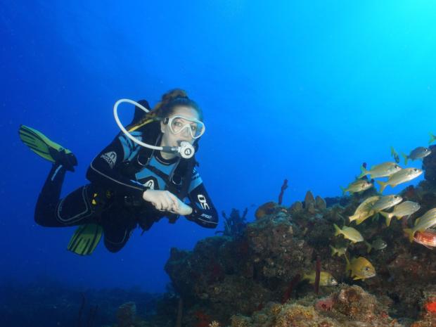 Olivia Gaiser scuba diving 