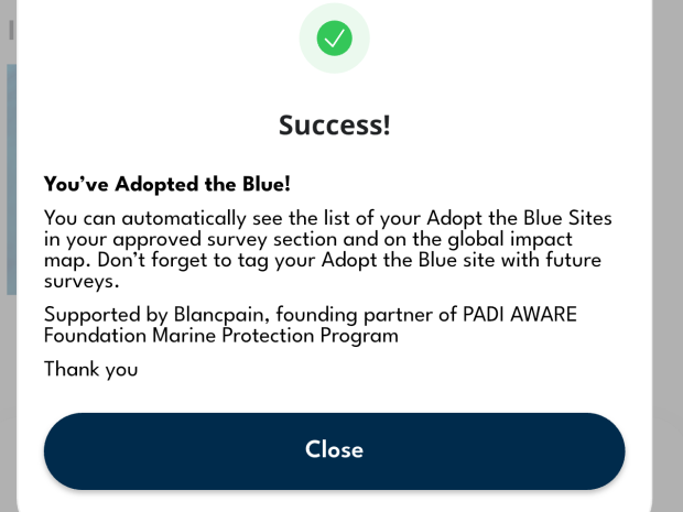 Adopt the Blue Success Page